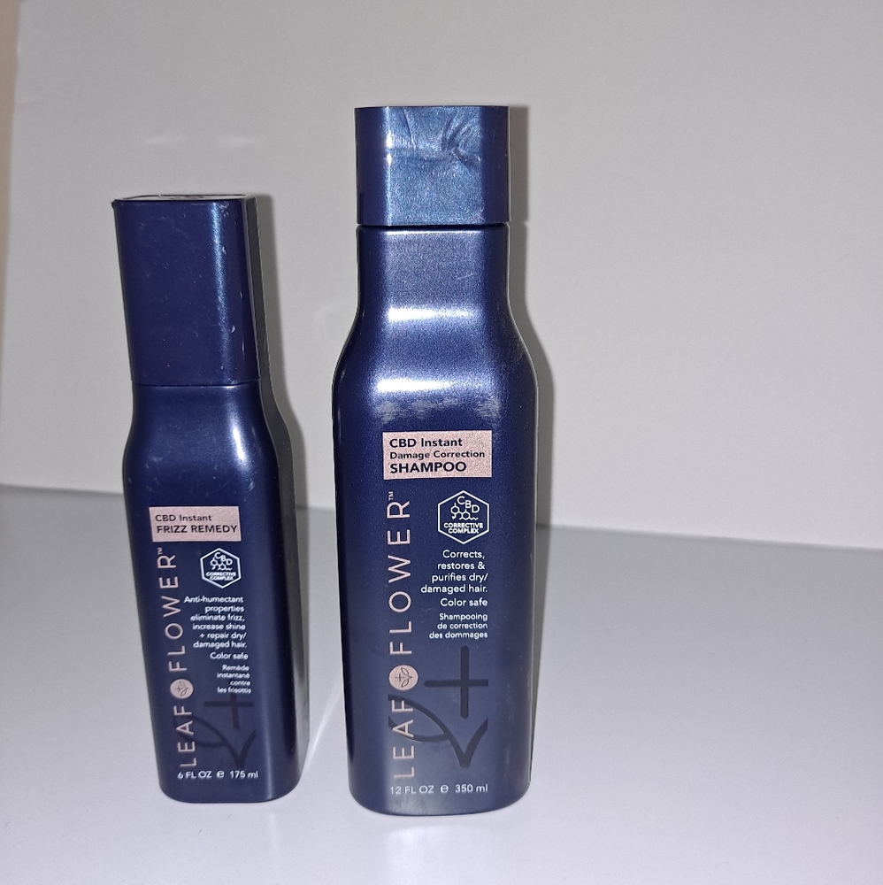 Leaf and Flower Shampoo and Frizz Spray.